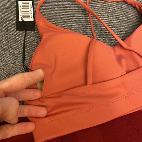 SAVVI ARID Small Canyon Clay Scoop Neck Criss Cross Back Sports Bra - Picture 8 of 8